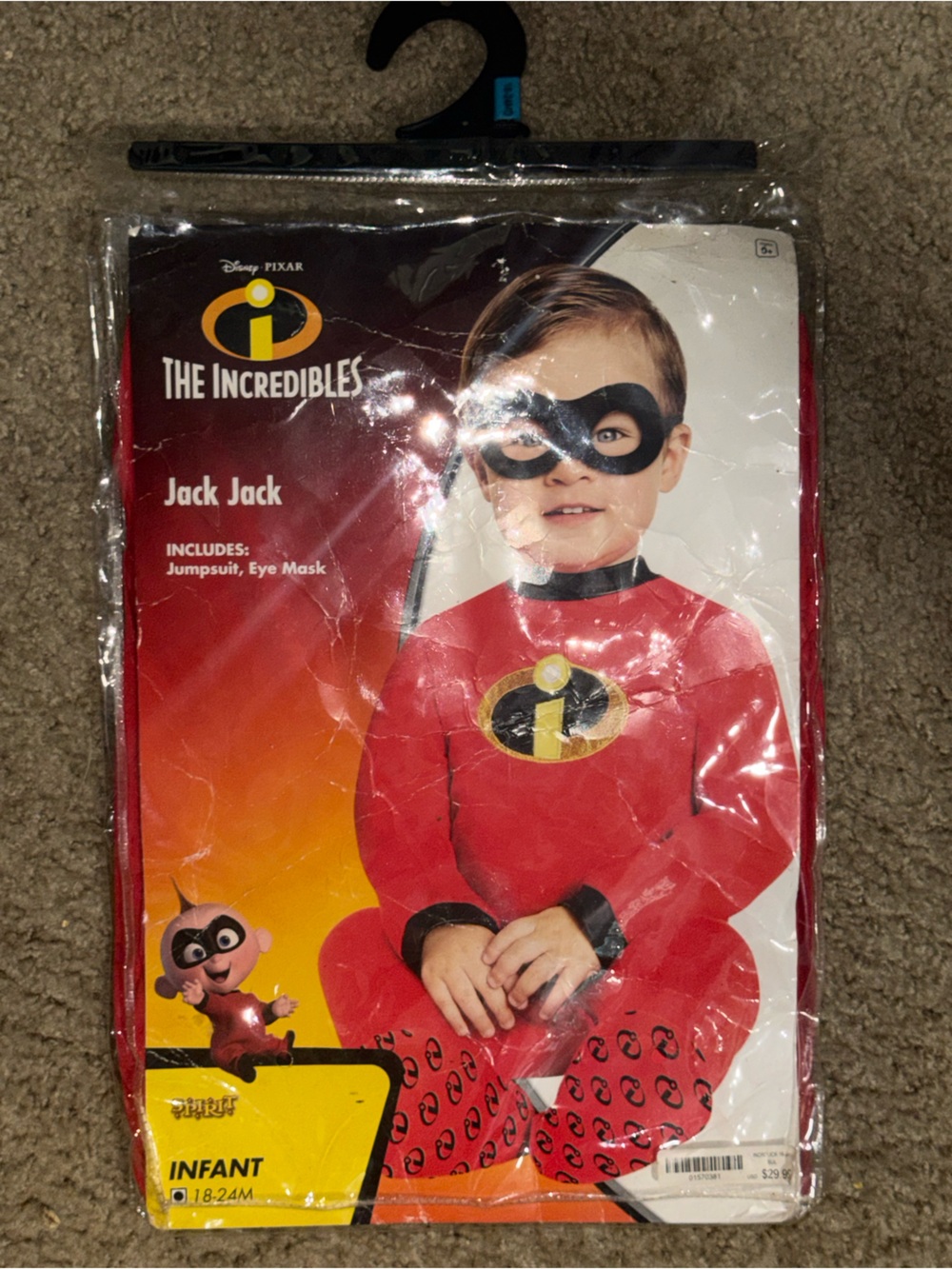 Spirit The Incredibles Jack-Jack Red and Black Infant Costume